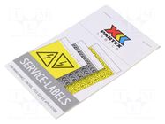 Safety sign; acrylic,self-adhesive folie; W: 75mm; H: 75mm; yellow PARTEX