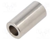 Spacer sleeve; 20mm; cylindrical; brass; nickel; Out.diam: 10mm DREMEC