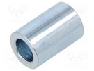 Spacer sleeve; 15mm; cylindrical; steel; zinc; Out.diam: 10mm DREMEC