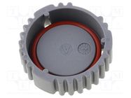 Accessories: socket cover; AHD; PIN: 9; grey AMPHENOL