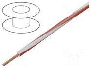 Wire; H07V2-K; stranded; Cu; 1.5mm2; 16AWG; PVC; white-red; Class: 5 HELUKABEL