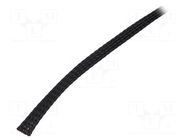 Braid; ØBraid : 5÷10mm; polyester; black; -55÷150°C; L: 100m; reel PARTEX