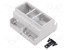 Enclosure: for DIN rail mounting; Y: 90mm; X: 106mm; Z: 73mm; PPO HAMMOND