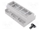 Enclosure: for DIN rail mounting; Y: 90mm; X: 160mm; Z: 58mm; PPO HAMMOND