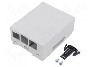 Enclosure: for computer; grey; for DIN rail mounting HAMMOND