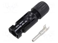 Connector: solar; plug; male; MC4; 45A; 1kV; IP2X,IP65,IP68; crimped STÄUBLI