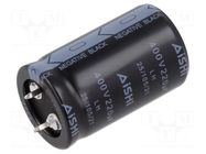 Capacitor: electrolytic; SNAP-IN; 220uF; 400VDC; Ø25x40mm; ±20% AISHI