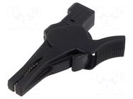 Crocodile clip; 32A; 1kV; black; Grip capac: max.34mm SCHÜTZINGER