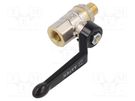 Ball valve; max.25bar; nickel plated brass; 8mm; -15÷90°C PNEUMAT