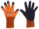 Protective gloves; Size: 7,S; orange; polyester; Comfort WONDER GRIP