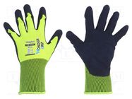 Protective gloves; Size: 10,XL; yellow; polyester; Comfort WONDER GRIP