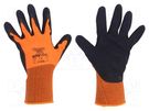 Protective gloves; Size: 11,XXL; orange; acrylic,latex WONDER GRIP