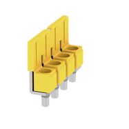 Cross-connector (terminal), when screwed in, Number of poles: 4, Pitch in mm: 8.00, Insulated: Yes, 57 A, yellow Weidmuller