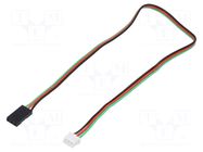 Cable; black,red,green; Gravity; 300mm; JST,servo; 10pcs; Cores: 3 DFROBOT