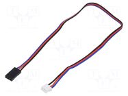 Cable; black,red,blue; Gravity; 300mm; JST,servo; 10pcs; Cores: 3 DFROBOT
