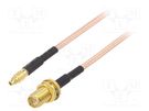 Cable; 50Ω; 0.5m; MMCX male,SMA female; shielded; PTFE; straight MUELLER ELECTRIC