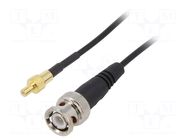 Cable; 1m; BNC male,SMB male; shielded; PTFE; black; straight; 50Ω MUELLER ELECTRIC