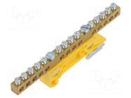 Connector: terminal block; for DIN rail mounting; yellow; 6mm2 POKÓJ