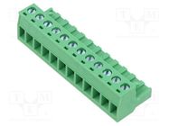 Pluggable terminal block; 5mm; ways: 12; straight; plug; female AMPHENOL ANYTEK