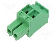 Pluggable terminal block; 3.81mm; angled 90°; plug; female; green AMPHENOL ANYTEK