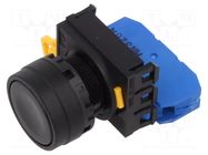 Switch: push-button; 22mm; Stabl.pos: 1; NO; black; none; IP65; flat IDEC