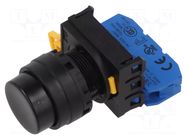 Switch: push-button; 22mm; Stabl.pos: 1; NO; black; none; IP65; YW IDEC