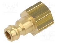 Connector; connector pipe; 0÷35bar; brass; Deans,NW 5; -20÷100°C PNEUMAT