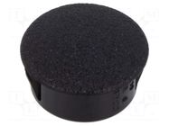 Stopper; H: 11.5mm; Wall thick: 0.8÷1.6mm; black; polyamide KEYSTONE