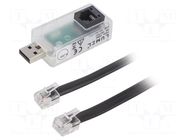 Converter; RS232/USB; 5VDC; PD24; plastic LUMEL