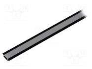 Profiles for LED modules; black; L: 1m; MICRO-NK; aluminium KLUŚ