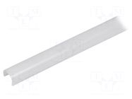Cover for LED profiles; satin; 1m; G22R; push-in KLUŚ