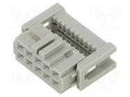 Connector: IDC; plug; female; PIN: 10; 891; 2.5A; IDC; 2.54mm; 2x5 3M