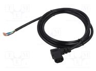 Cable; 3x18AWG; IEC C13 female 90°,wires; PVC; 2m; black; 10A; 250V Qualtek Electronics