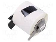 Self-laminating cable label; 25.4mm; white; H: 38.1mm BRADY