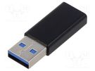 Adapter; USB 3.0; USB A plug,USB C socket; nickel plated; 5Gbps DIGITUS