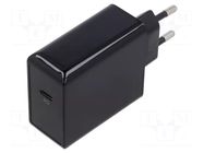 Power supply: switching; mains,plug-in; 5VDC,; 65W; 94x51x27mm Goobay