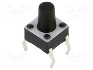 Microswitch TACT; SPST-NO; Pos: 2; 0.05A/24VDC; THT; 1.57N; 4.9mm TE Connectivity