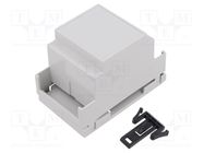Enclosure: for DIN rail mounting; Y: 90mm; X: 53mm; Z: 58mm; PPO HAMMOND