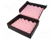 Box with foam; ESD; 229x191x64mm; Features: conductive; black EUROSTAT GROUP