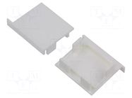 Cap for LED profiles; white; LOKOM KLUŚ
