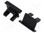 Cap for LED profiles; black; PDS-NK KLUŚ