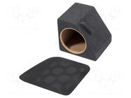 Car loudspeaker enclosure; MDF; black melange; 200m; Audi; 8l BASSER