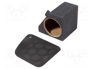 Car loudspeaker enclosure; MDF; black melange; textil; 200m; Audi BASSER