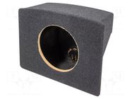Car loudspeaker enclosure; MDF; black melange; textil; 250mm BASSER