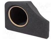 Car loudspeaker enclosure; MDF; black melange; textil; 200mm BASSER