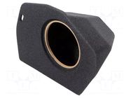 Car loudspeaker enclosure; MDF; black melange; 250mm; Škoda; 19l BASSER