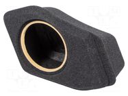 Car loudspeaker enclosure; MDF; black melange; 200mm; Toyota; 7l BASSER
