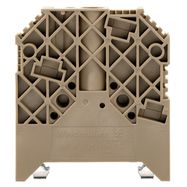 End bracket, Wemid, dark beige, Rail: TS 35, when screwed in Weidmuller