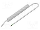 Wire: coiled; 3x0.5mm2; unshielded; PUR; white; 300V; 1.5m; 6m SIMECH