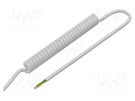 Wire: coiled; 4x0.5mm2; unshielded; PUR; white; 300V; 0.8m; 3.2m SIMECH